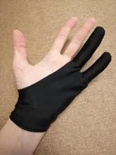 Guante de artista antiincrustante para dibujar, guante de escritura de tableta Digital de pintura de 2 dedos negro para estudiantes de arte amante de las Artes