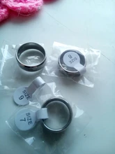 Moda personalizada anillo para amante de acero inoxidable Simple liso grabado anillo de nombre, regalo de boda