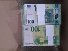 Super mismo billete tamaño Real 100 Uds 10/20/50/100/200/500 Euro Dólar inglés esterlina Clip joyería de la boda no es dinero Real