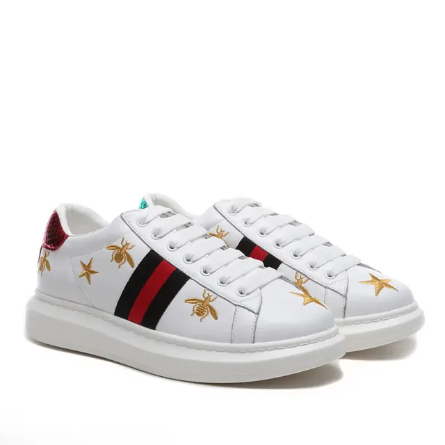US $36.17 Crocodile Men&Women Leather SKateboard Shoes Street Sneaker Athletic Sports Shoes for Women Height