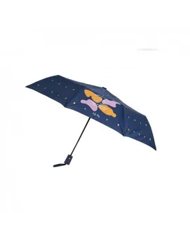 

SMALL UMBRELLA PRINT MESSAGE: "PINTATE TO SMILE" BLUE