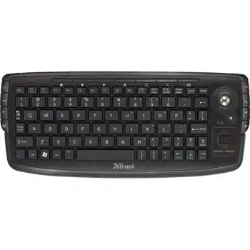 

Trust adura wireless keyboard-compact size-microusb-trackball receiver-suitable for smart tv/laptop/