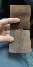 Slim Wallet Money-Clip Mini Purse Front-Pocket Genuine-Leather Design Male Fashion 
