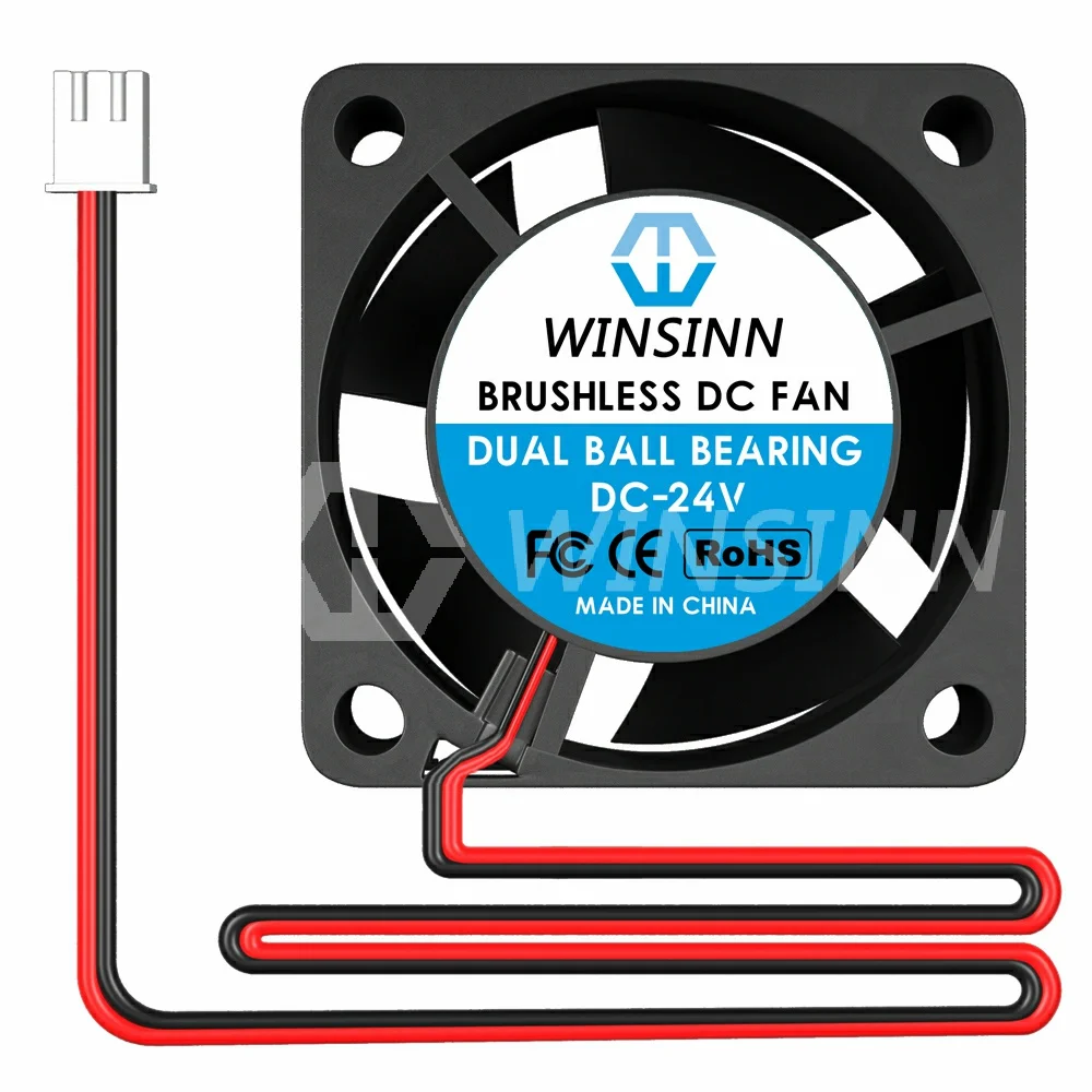 WINSINN Ventilador De 30 Mm, 24 V, Doble Rodamiento Bolas, Sin