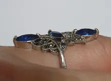 Clásico de moda de anillo de boda azul exquisito anillo de circón para mujer 2020 nueva moda joyería de la boda de regalo de Año Nuevo
