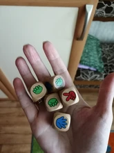 5pcs Drinking Game Dice Rock Paper Scissors Finger-Guessing 20mm Wood Dice Bar Toys