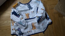 Baberos Bandana para bebé, bonitos Baberos de dibujos animados coloridos, impermeables, para comer, dibujo de manga larga, delantal, babero de autoalimentación para bebé