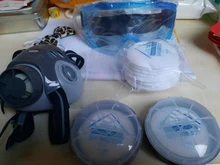 Mascarilla de seguridad para carpintero, protector para pulidora, a prueba de polvo y con 10 filtros nuevo, máscara respiratoria antipolvo con filtro dual