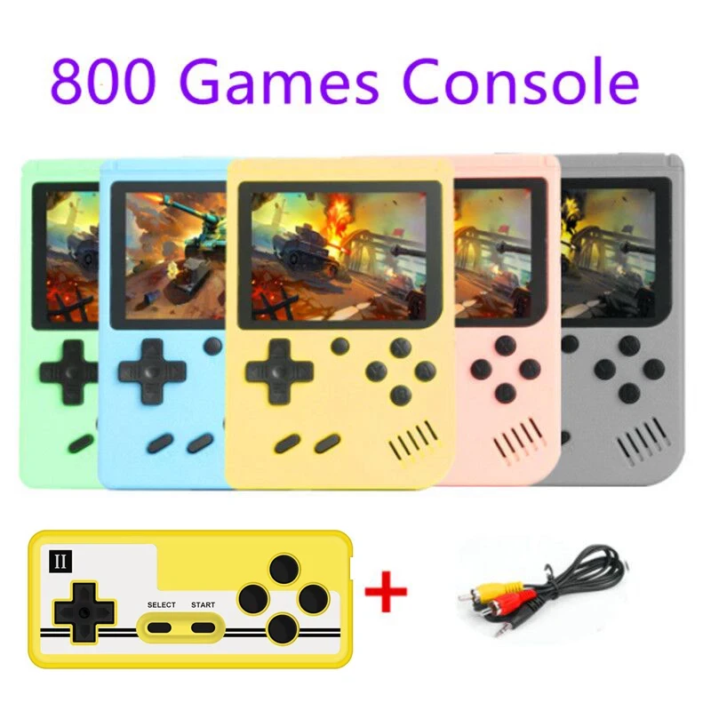 2022 NEW 800 IN 1 Retro Video Game Console Handheld Game Portable Pocket Game Console Mini Handheld Player for Kids Player Gift