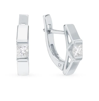 

Gold earrings with diamonds sunlight sample 585