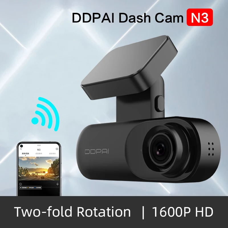 DDPAI Dash Cam мола N3 1600P HD GPS автомобильный приводной Авто цифровой видеозаписи (DVR Android