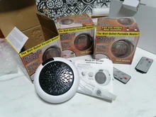 Calentador eléctrico para espacios, miniventilador portátil de montaje en pared para hogar, oficina, escritorio, calentador de aire caliente, silencioso, remoto, termostato de calor rápido