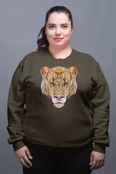 

Angemiel Wear Motif Tiger Green Women Sweatshirts
