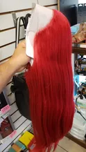 Wig Hair-Wigs Baby-Hair Lace-Front Natural Synthetic X-TRESS Red-Color Straight Free-Part