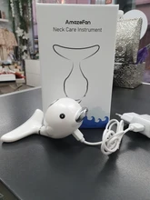 AmazeFan-masajeador de cuello Facial Led, 3 colores, fotonterapia, máquina de eliminación de arrugas de cara y cuello, Reduce el estiramiento de piel de doble barbilla