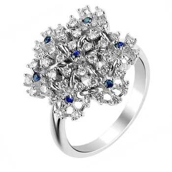 

Choron diamonds ring with diamonds, White Gold sapphires 750