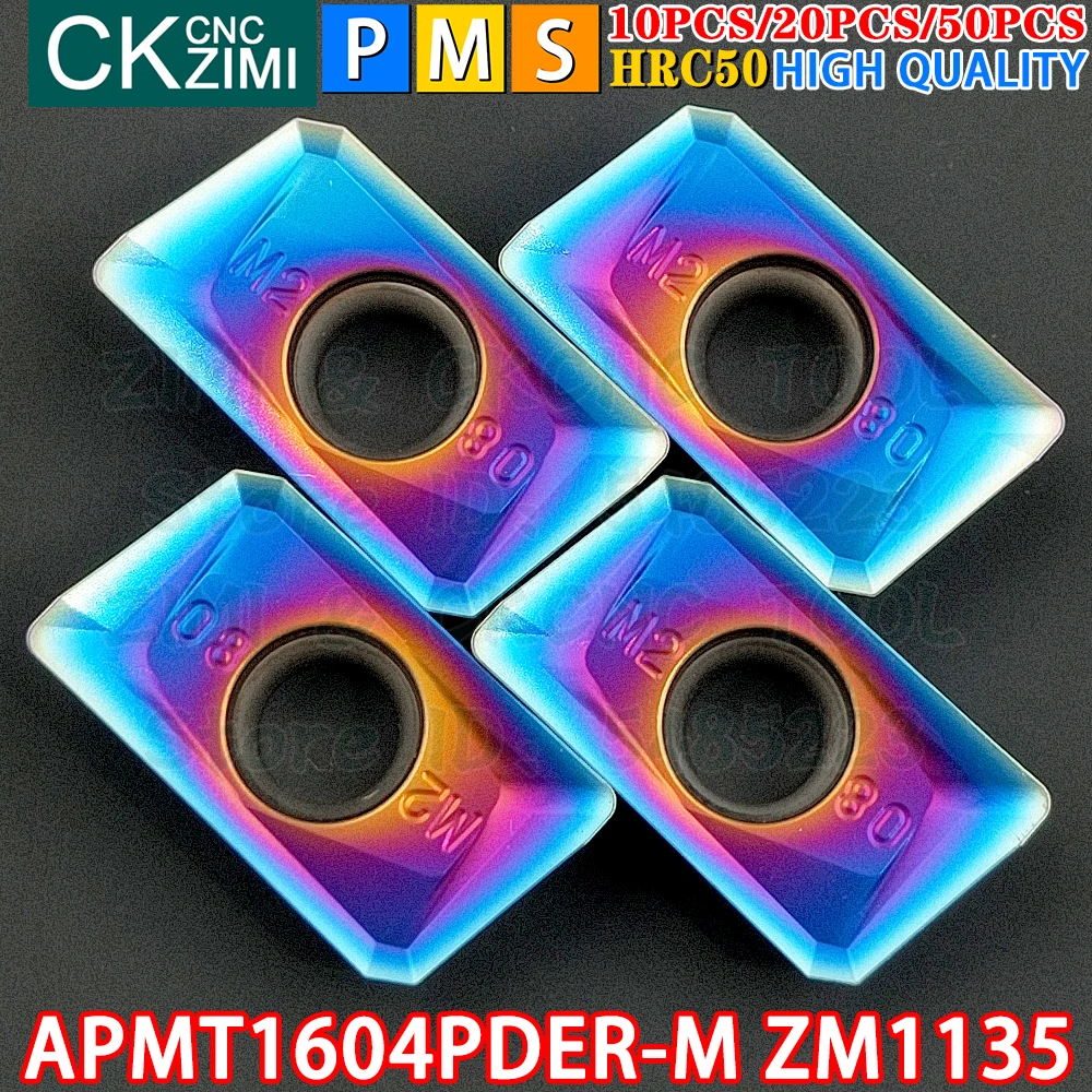 

APMT1604PDER-M ZM1135 APMT 1604 PDER M Carbide Insert Shoulder milling Insert Tool CNC Metal lathe Indexable milling cutter Tool