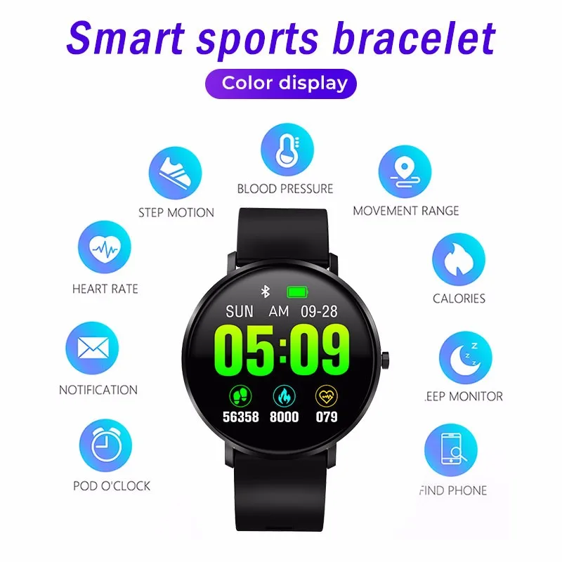 

F25 Smart Watch multiple exercise modes sleep monitoring information reminder weather forecast Smart Bracelet For Android IOS