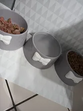 Dish Food-Bowls Feeder Dogs-Supplies Bowel Puppy-Shock-Proof Lovely Prevent Bowknot-Decor