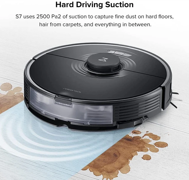 Roborock S7 Robot Vacuum Cleaner 2500Pa Powerful Suction White