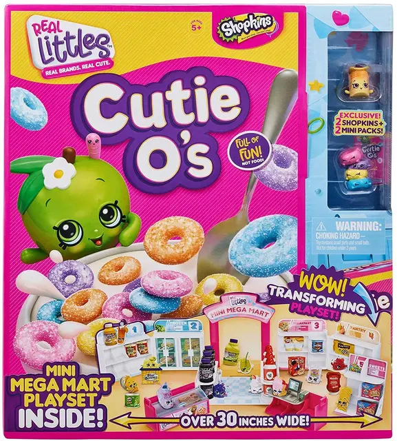 Original Shopkins Real Littles Cutie O'S Mini Mega Mart Collectible Toys Cart Dolls Children Toy Girl Surprise Toy Birthday Gift 1