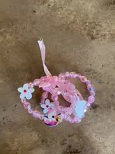 Pulsera de madera con perlas de imitación Multicolor de 12 estilos para niños, pulsera de moda para niñas, proveedor de decoración de joyería