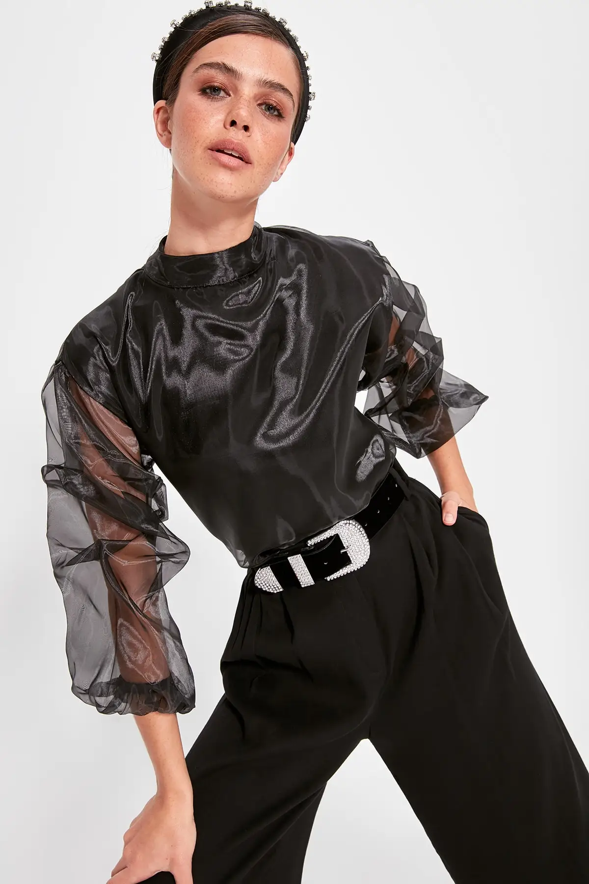 

Trendyol Organza Blouse TPRAW20EL0664