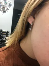 Pendientes de aro de Estrella de Plata de Ley 925 para mujer, pendientes de aro dorados, joyería delicada al por mayor