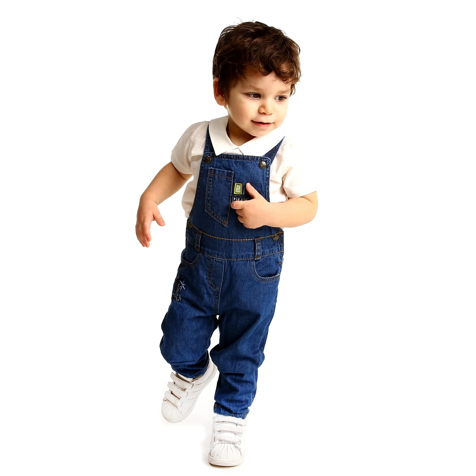 

ebebek Overdo Sea Embroidered Cotton Baby Dungarees