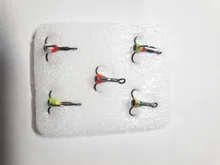 Barbed-Trebles-Hooks Ice-Fishing-Hooks Diamond High-Carbon-Steel with Overturned Winter