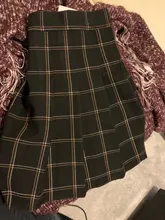 Skirt Knee-Length High-Waist Fall/winter Women's A-Line Above Folded New