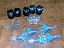 Codificador rotativo EC11 de 20 posiciones y 360 grados, botón pulsador de 5 pines, mango largo de 15/20MM con interruptor de botón incorporado, 5 unids/lote