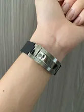 Correa de silicona de extremo curvado para reloj, 20mm, negro, verde, azul y naranja, para correa de papel, RX, Daytona, Submariner, GMT explorer 2, pulsera