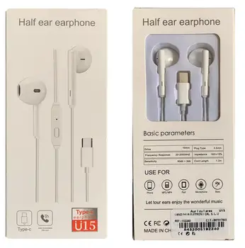 

Headphones type C headphones for LG, XIAOMI, HUAWEI, SAMSUNG Smartphone Tablet output Audio Type C with micro. Headset White