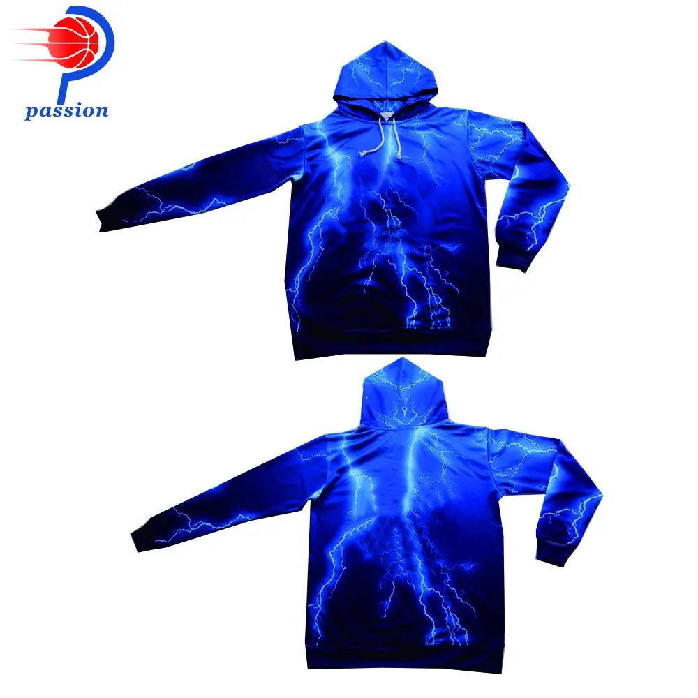 Оптовая продажа высокое качество пользовательский сублимационный пуловер