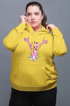 

Angemiel Wear Wall Hottest Pink Panther Yellow Women 'S Hooded Sweatshirt