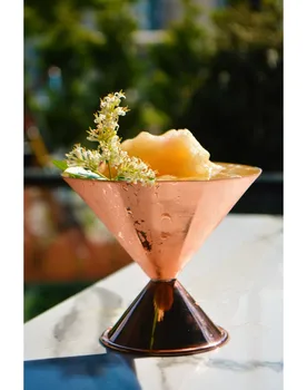 

Real Handmade Natural Organic COPPER SLICED ICE CREAM Fruit GLASS (2 Pieces)