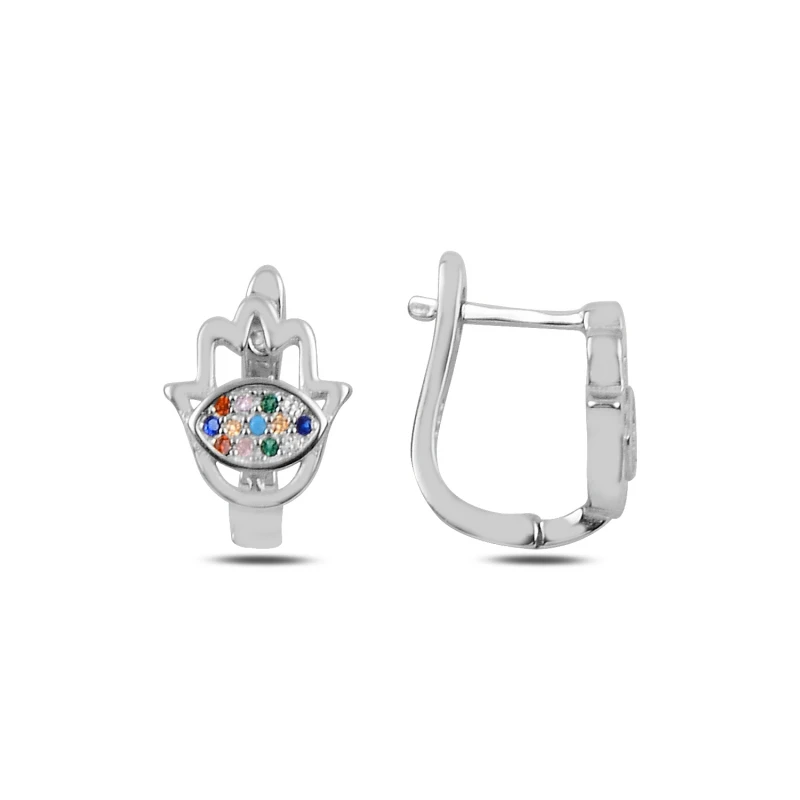 

Armagano Zircon Cubic Zirconia Fatma Master Hand J Earrings