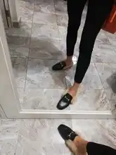 Otoño y el invierno cálido Zapatillas de piel nueva moda 2020 Baotou zapatos Muller de piel de conejo zapatos casuales zapatos de mujer
