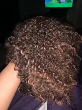 Afro corto rizado pelucas con flequillo para las mujeres negras rubia marrón Cosplay sintético Africana pelucas resistente al calor Dreamice