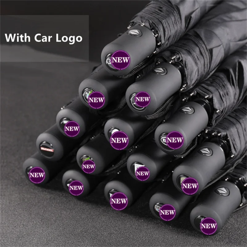 Car Logo Umbrella Car Automatic Umbrella Rain Portable Auto Emblem Business Umbrella Father's Day Gift