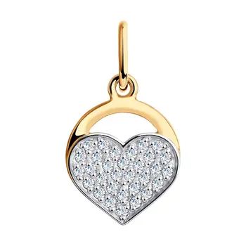 

Sokolov pendant in Gold with cubic zirconia, fashion jewelry, gold, 585, women's male, pendants for neck women