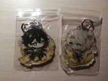 LLavero de Anime Genshin Impact Venti Hutao Zhongli Diluc Xiao Man para mujer, accesorios, bolso colgante, regalos del anillo