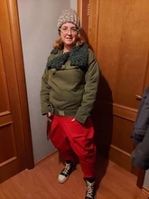 Loose Fit-Pants Harem Trousers High-Waist Women Fashion EAM Spliced Big-Pockets Tide