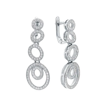 

Silver earrings with cubic zirconium sunlight sample 925