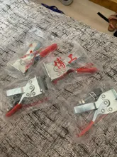 4/8 unids/set rojo abrazadera de GH-201B 100kg herramienta de liberación Rápida Horizontal abrazaderas mano pesado nuevo deber de herramientas de