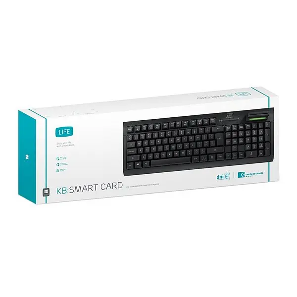 Клавиатура с Reader 1LIFE 1IFEKBSMTCRDES USB Black