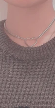 Choker Necklaces Jewellery Gif Heart-Chain Collar Goth Halloween Girl Valentines Women
