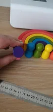 Montessori-juguetes de madera de arcoíris para niños, juguetes educativos Montessori para apilar