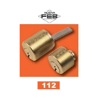 

New FEB 112F multiple 5011 pair replacement electric lock cylinder brass polished